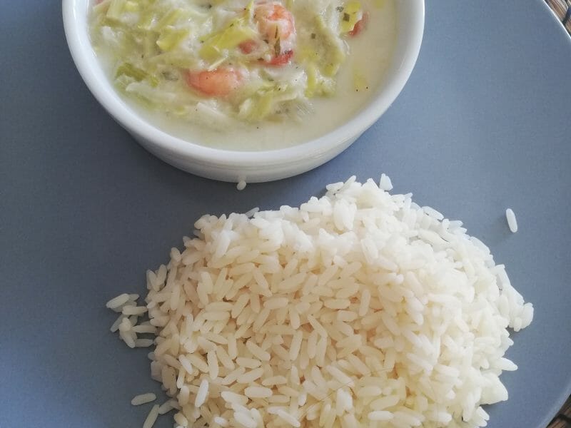 Cliquez pour zoomer ! Crevettes roses aux poireaux Thermomix par morganed_31