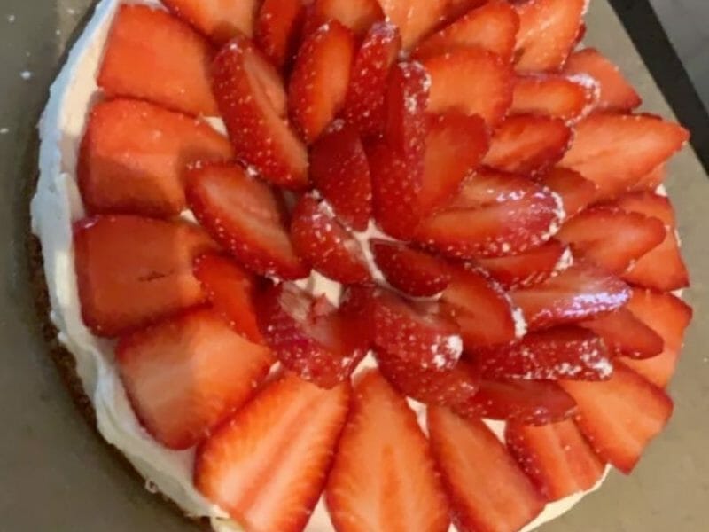 Cliquez pour zoomer ! Tarte aux fraises sans cuisson Thermomix par Mayssa
