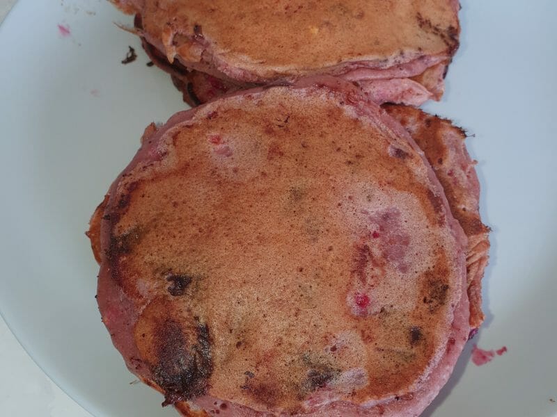 Cliquez pour zoomer ! Pancake myrtilles et pépites de chocolat Thermomix par Caroline