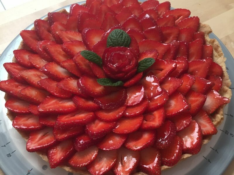 Cliquez pour zoomer ! Tarte aux fraises Thermomix par Mariewatt