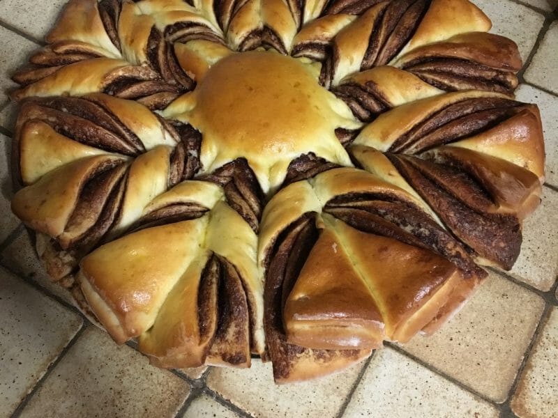 Cliquez pour zoomer ! Brioche étoilée au Nutella Thermomix par nessrrriiinnne