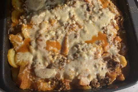 Cliquez pour zoomer ! Casserole de patates douces à la viande hachée et fêta Thermomix par alexandra_momix