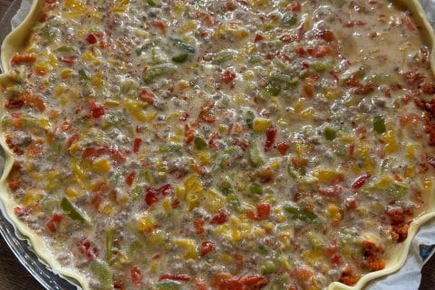 Cliquez pour zoomer ! Quiche poivrons et chorizo Thermomix par eize
