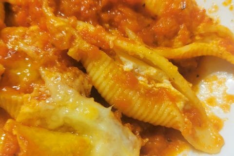 Cliquez pour zoomer ! Gratin de conchiglioni aux trois fromages Thermomix par eize