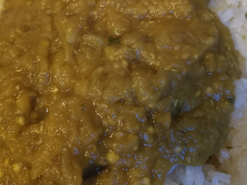 Cliquez pour zoomer ! Dhal d’aubergine et de lentilles corail Thermomix par doudoune68