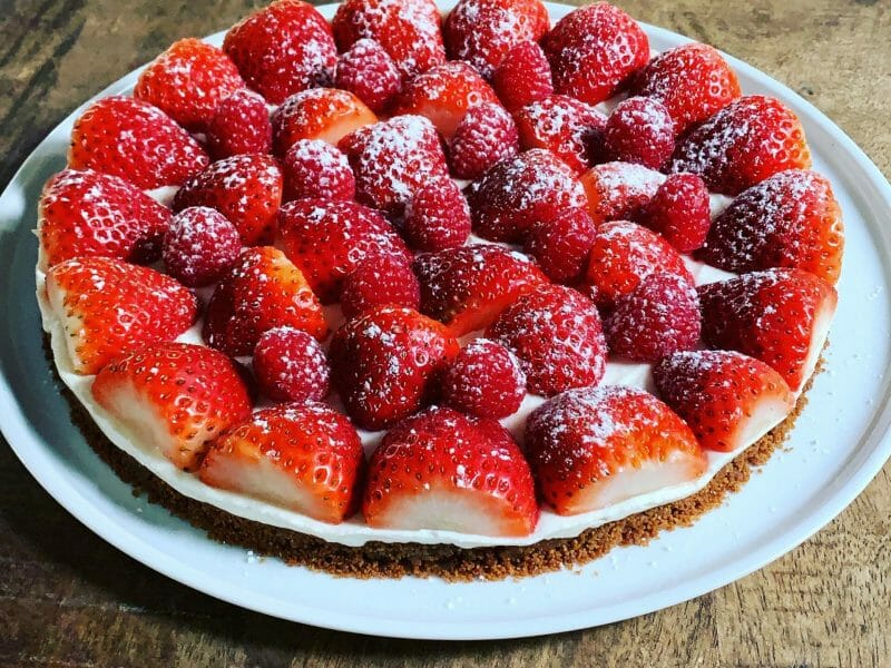 Cliquez pour zoomer ! Tarte aux fraises sans cuisson Thermomix par charlene_83