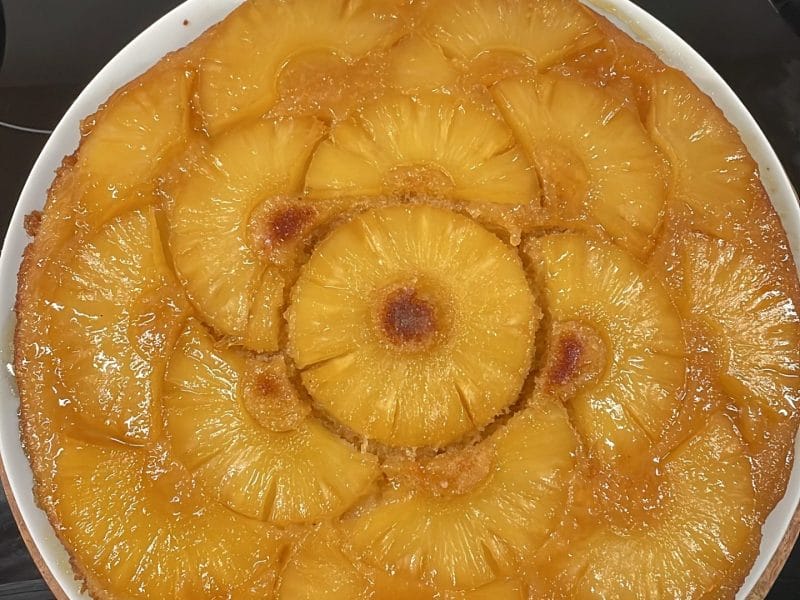 Cliquez pour zoomer ! Gâteau renversé à l’ananas Thermomix par Vahinaa