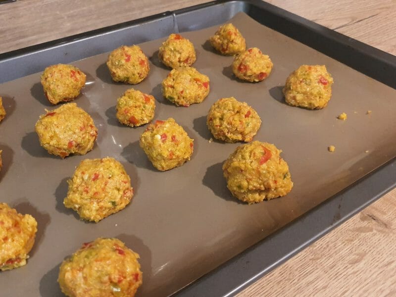 Cliquez pour zoomer ! Boulettes d’aubergines aux pois chiches Thermomix par margauxxb