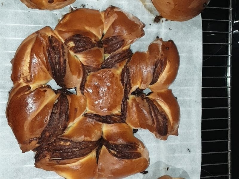 Cliquez pour zoomer ! Brioche étoilée au Nutella Thermomix par gabriellesofia