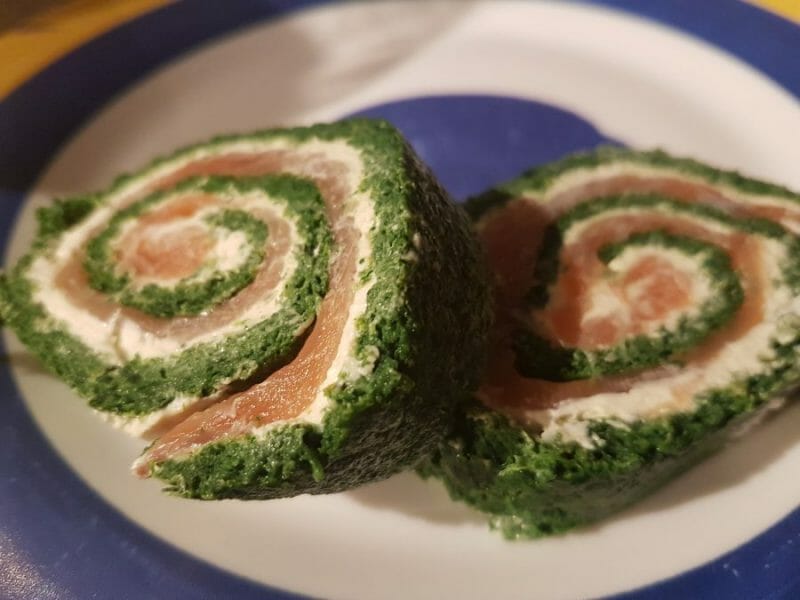 Cliquez pour zoomer ! Roulé aux épinards, saumon et Boursin Thermomix par Mela43