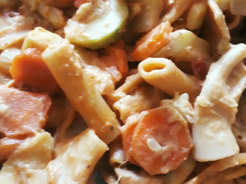 Cliquez pour zoomer ! Pennes au poulet, tomates et champignons Thermomix par nashaa