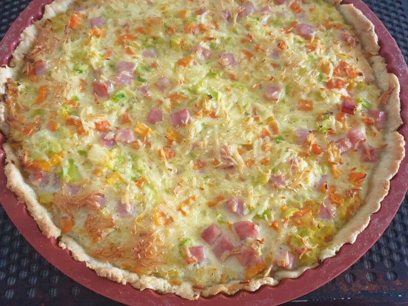 Cliquez pour zoomer ! Tarte courgettes et carottes Thermomix par vabelou