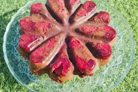 Cliquez pour zoomer ! Brownie framboises, pistaches et pépites de chocolat blanc Thermomix par emice1119