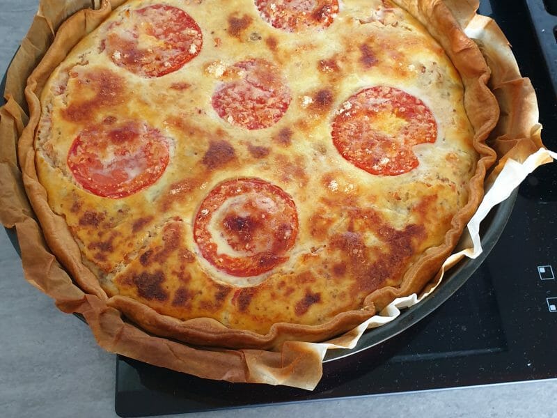 Cliquez pour zoomer ! Tarte au thon, tomate et moutarde Thermomix par Ercan