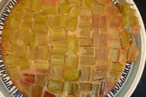 Cliquez pour zoomer ! Gâteau renversé à la rhubarbe et caramel au beurre salé Thermomix par jumavi