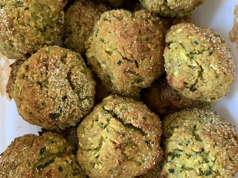 Cliquez pour zoomer ! Boulettes pois chiches et courgettes Thermomix par teesam