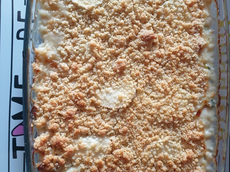 Cliquez pour zoomer ! Crumble courgettes, chèvre et lardons Thermomix par titiaemma