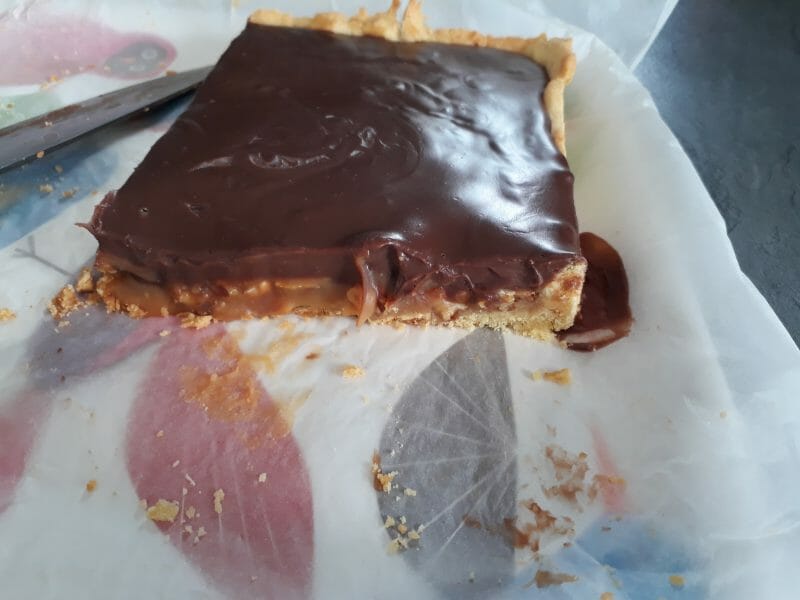 Cliquez pour zoomer ! Tarte au chocolat et cacahuètes caramélisées Thermomix par cleliamicka