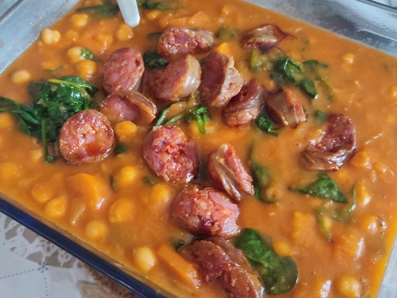 Cliquez pour zoomer ! Ragoût de pois chiches au chorizo et épinards Thermomix par sofia_36