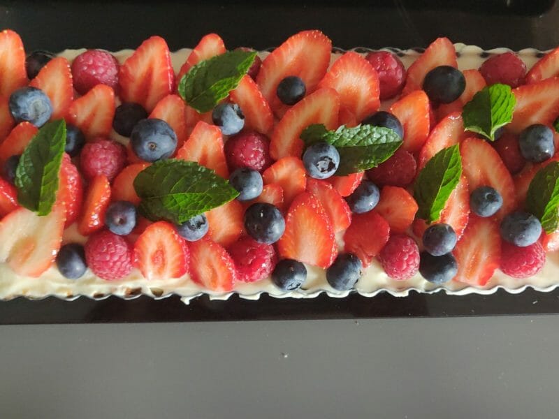 Cliquez pour zoomer ! Tarte aux fraises sans cuisson Thermomix par elisepbm