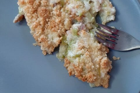 Cliquez pour zoomer ! Crumble courgettes, chèvre et lardons Thermomix par celineh1512
