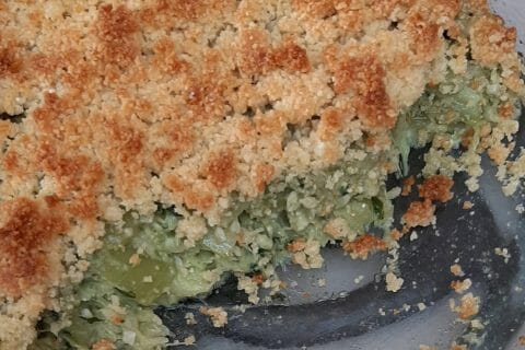 Cliquez pour zoomer ! Crumble courgettes, basilic et parmesan Thermomix par celineh1512