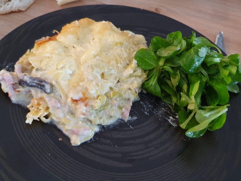 Cliquez pour zoomer ! Gratin de ravioles aux poireaux Thermomix par ceciledidesch