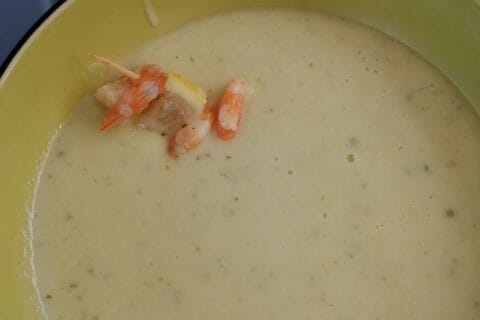 Cliquez pour zoomer ! Soupe de concombre et crevettes marinées au citron Thermomix par cocouette