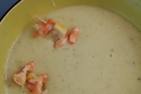 Cliquez pour zoomer ! Soupe de concombre et crevettes marinées au citron Thermomix par cocouette