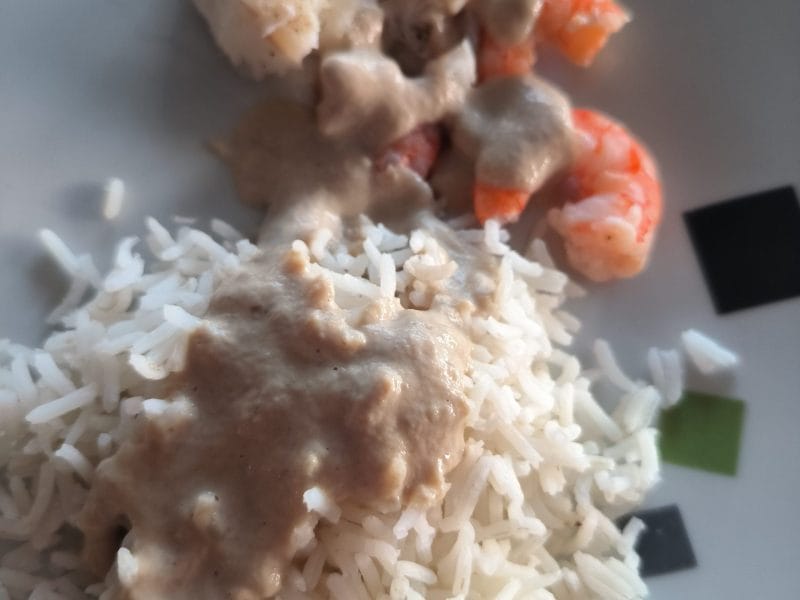 Cliquez pour zoomer ! Cabillaud aux crevettes et palourdes Thermomix par jejo