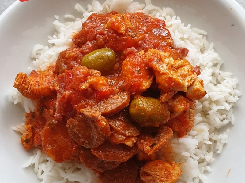 Cliquez pour zoomer ! Sauté de poulet au chorizo Thermomix par cecile_5483