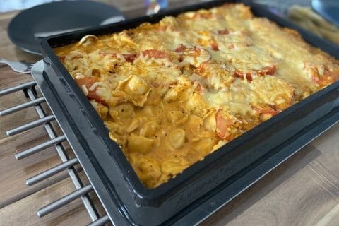 Cliquez pour zoomer ! Gratin de tortellini tomate mozzarella Thermomix par delphine62880