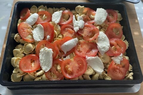 Cliquez pour zoomer ! Gratin de tortellini tomate mozzarella Thermomix par delphine62880