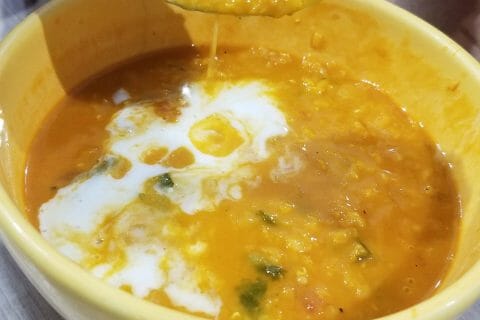 Cliquez pour zoomer ! Soupe de lentilles corail, curry et coco Thermomix par castalos