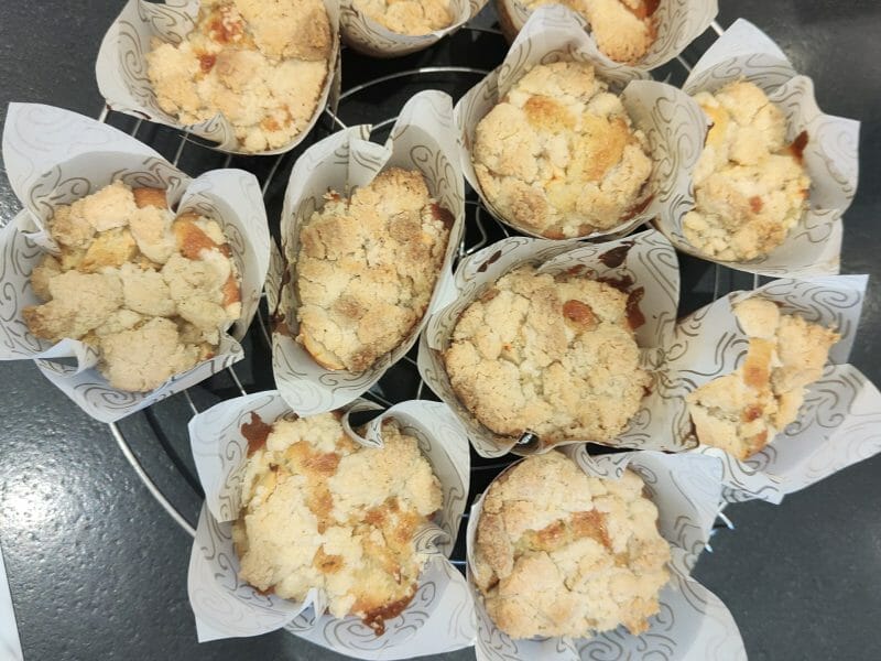 Cliquez pour zoomer ! Muffins aux pommes façon crumble Thermomix par chachou069