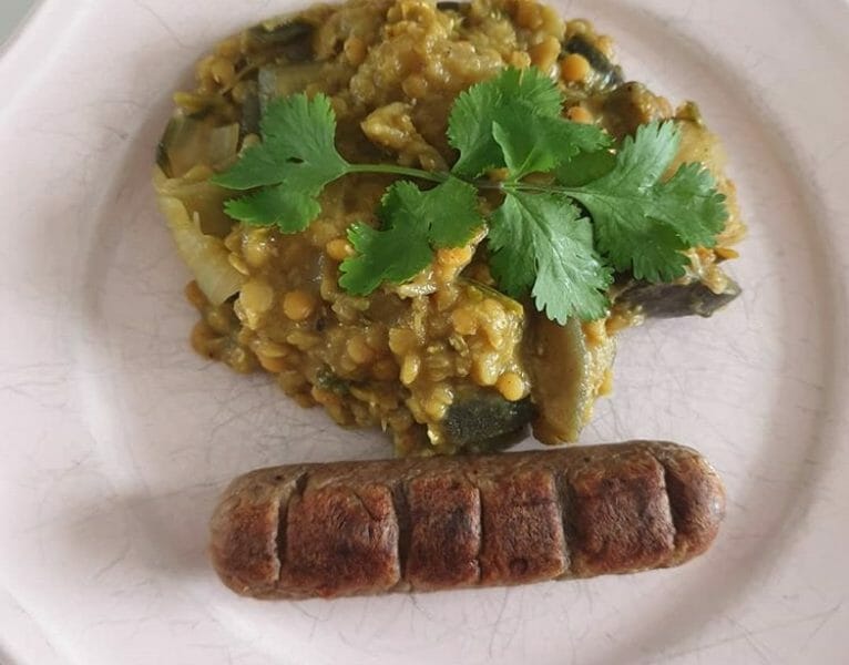 Cliquez pour zoomer ! Dhal d’aubergine et de lentilles corail Thermomix par Clem102