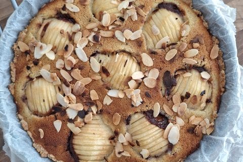 Cliquez pour zoomer ! Tarte aux poires sur lit de chocolat Thermomix par 🦕VéroFripouille🦖