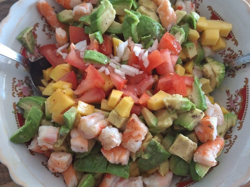 Cliquez pour zoomer ! Ceviche de crevettes, mangue, avocat Thermomix par 🦕VéroFripouille🦖