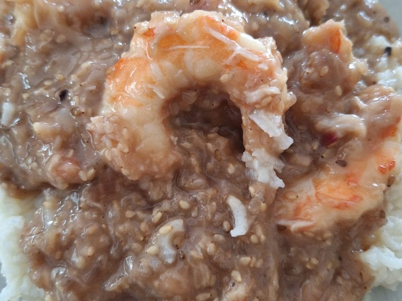 Cliquez pour zoomer ! Crevettes miel sésame au lait de coco Thermomix par 🦕VéroFripouille🦖