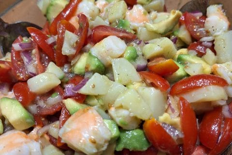 Cliquez pour zoomer ! Salade pommes de terre, saumon et avocat Thermomix par 🦕VéroFripouille🦖