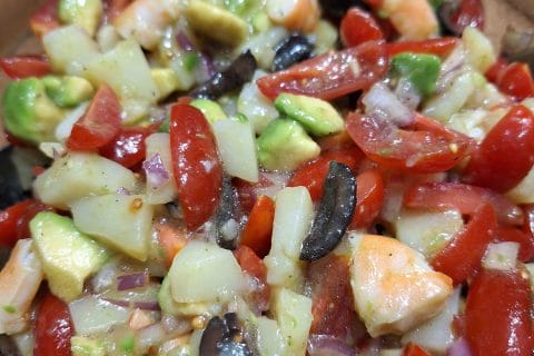 Cliquez pour zoomer ! Salade pommes de terre, saumon et avocat Thermomix par 🦕VéroFripouille🦖