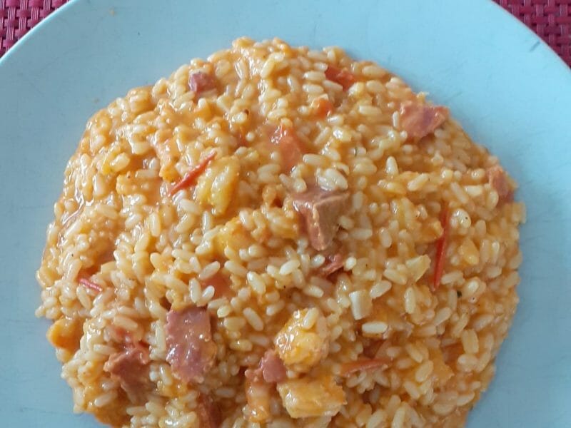 Cliquez pour zoomer ! Risotto crevettes et curry Thermomix par 🦕VéroFripouille🦖