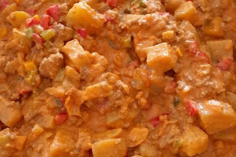 Cliquez pour zoomer ! Boeuf aux poivrons et pommes de terre Thermomix par 🦕VéroFripouille🦖