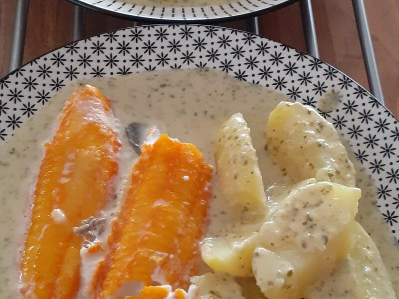 Cliquez pour zoomer ! Filet de cabillaud et sa sauce persillée Thermomix par 🦕VéroFripouille🦖