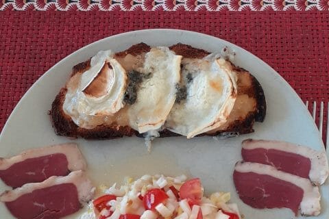 Cliquez pour zoomer ! Tartines échalotes et poires au chèvre Thermomix par 🦕VéroFripouille🦖