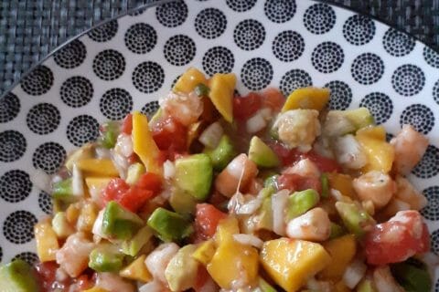 Cliquez pour zoomer ! Ceviche de crevettes, mangue, avocat Thermomix par 🦕VéroFripouille🦖
