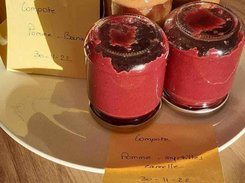 Cliquez pour zoomer ! Compote pommes myrtilles Thermomix par 🦕VéroFripouille🦖