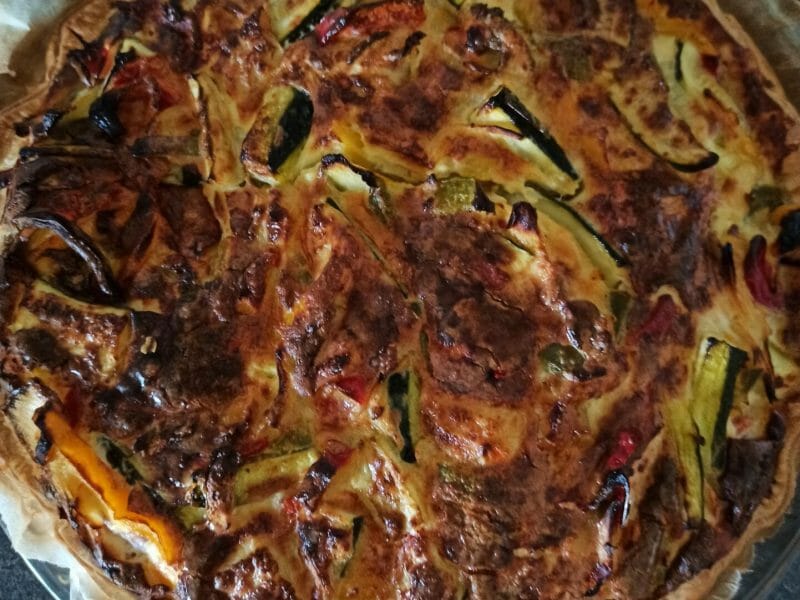 Cliquez pour zoomer ! Quiche poivrons et courgettes Thermomix par titiatim