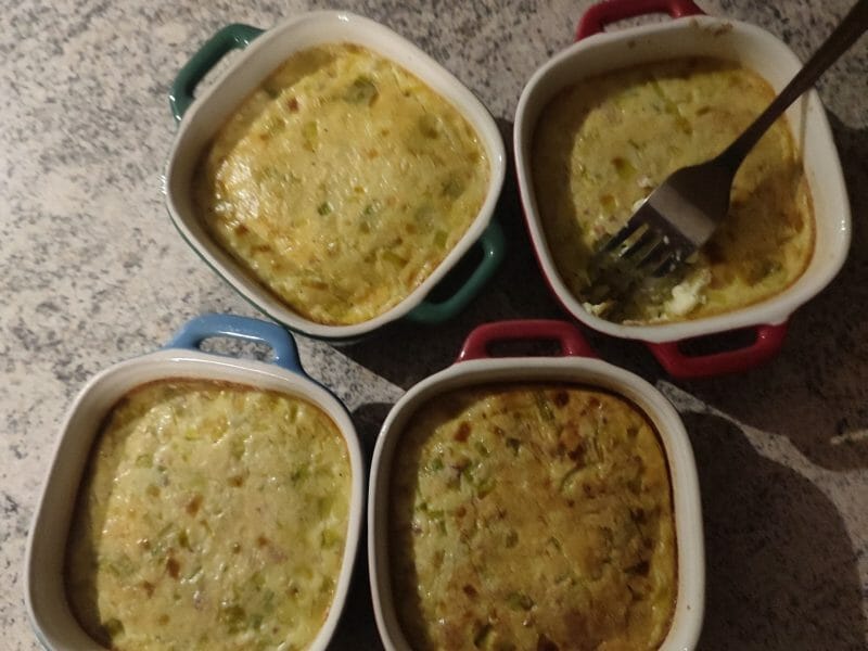 Cliquez pour zoomer ! Clafoutis de poireaux et lardons Thermomix par Cacahuète 🥜