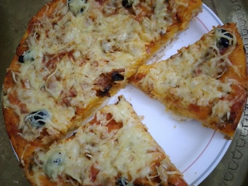 Cliquez pour zoomer ! Pizza au thon et aux olives Thermomix par meryem_14